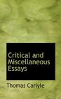 Critical and Miscellaneous Essays Cover Image