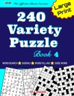 240 Variety Puzzle Book 4; Word Search, Sudoku, Code Word and Word Fill-ins For Effective Brain Exercise By Jaja Media, J. S. Lubandi Cover Image