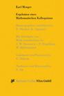 Karl Menger, Ergebnisse Eines Mathematischen Kolloquiums By Egbert Dierker (Editor), G. Debreu (Foreword by), W. Dawson (Contribution by) Cover Image
