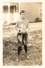 Vintage Journal Photograph of Boy with Bat By Found Image Press (Producer) Cover Image