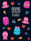 Oktopus Planer 2020: 12 Monate: Januar - Dezember 2020 Jahresplaner - Ideal für die Schule, Studium und das Büro - Wöchentlicher, Monatlich By Kuhab Design Cover Image