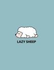 Lazy sheep: Lazy sheep on green cover and Dot Graph Line Sketch pages, Extra large (8.5 x 11) inches, 110 pages, White paper, Sket Cover Image
