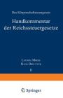 Handkommentar Der Reichssteuergeseße: Band II Das Körperschaftsteuergeseß Vom 16. Oktober 1934 Cover Image