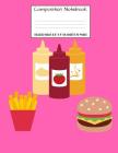 Composition Notebook: College Ruled Burger Fries Ketchup Cute Composition Notebook, Girl Boy School Notebook, College Notebooks, Composition By Majestical Notebook Cover Image