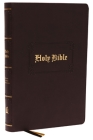 KJV Holy Bible Large Print Center-Column Reference Bible, Brown Leathersoft with Thumb Indexing, 53,000 Cross References, Red Letter, Comfort Print: K By Thomas Nelson Cover Image