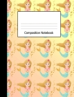 Composition Notebook: Wide Ruled Girls Writing Book Mermaid Coral Lemon Design Cover By Lark Designs Publishing Cover Image