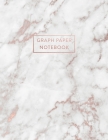 Graph Paper Notebook: Elegant White Marble and Rose Gold - 8.5 x 11 - 5 x 5 Squares per inch - 100 Quad Ruled Pages - Cute Graph Paper Compo By Paperlush Press Cover Image