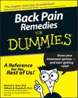 Back Pain Remedies for Dummies By Michael S. Sinel, William W. Deardorff (Joint Author), Sinel Cover Image