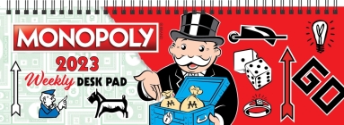 Monopoly 2023 Dated Weekly Desk Pad Calendar Cover Image