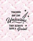 Teacher Are Like Unicorns, They Always Have a Point: One Year Undated Gradebook, Weekly and Monthly layouts pink unicorn print By Artful Journals and Planners Cover Image