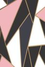 Schrift: Trendy & Hip Notitieboek Roze Goud Zwart Wit Mozaïek Design Ideaal Voor School, Studie, Recepten of Wachtwoorden Cover Image