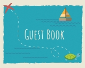 Guest Book with lined pages, landscape (Hardcover): Guest book, air bnb book, visitors book, holiday home, comments book, holiday cottage, rental, vac Cover Image