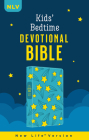 The Kids' Bedtime Devotional Bible: NLV [Aqua Stars] By Compiled by Barbour Staff Cover Image