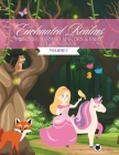Mermaid, Princess, Unicorn & Fairy Coloring Book for Girls: Enchanted Realms VOLUME I Cover Image