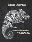 Color Animal - Grown-Ups Coloring Book - Camel, Capybara, Rat, Leopard, and more By Marlene Porter Cover Image