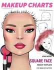 Makeup Charts - Face Charts for Makeup Artists: Asian Model - SQUARE face shape Cover Image