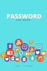 Password Log Book: Password Keeper with Alphabetical Pages Password and Username Notebook Blue By Longlife Publishing Cover Image