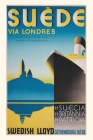 Vintage Journal Swedish Cruise Ships Travel Poster Cover Image