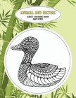 Adult Coloring Book Animal and Nature - Easy Level By Agatha Collins Cover Image