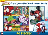 Disney Junior Marvel Spidey and His Amazing Friends: First Look and Find Book & Giant Puzzle By Pi Kids, Premise Entertainment (Illustrator), The Disney Storybook Art Team (Illustrator) Cover Image