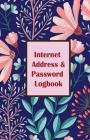 Internet Address & Password Logbook: Flower on Dark Blue Cover Extra Size (5.5 x 8.5) inches, 110 pages By Fonza Password Logbook Cover Image