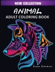 Animal Adult Coloring Book Cover Image