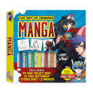 The Art of Drawing Manga Kit: Everything you need to become a manga master-Includes: 64-page project book, 32-page sketchbook, 1 sticker sheet, 12 markers By Jeannie Lee Cover Image