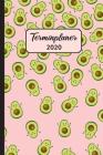 Terminplaner 2020: Avocado Superfood - Kalender, Monatsplaner und Wochenplaner für das Jahr 2020 - ca. DIN A5 (6x9''), 150 Seiten, pink - Cover Image
