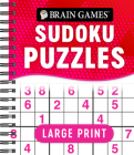 Brain Games - Large Print Sudoku Puzzles (Swoosh) Cover Image