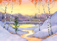 Winter Sunrise Deluxe Boxed Holiday Cards By Peter Pauper Press Inc (Created by) Cover Image