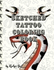 Sketched Tattoo Coloring Book Cover Image
