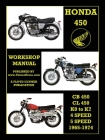 HONDA 450 WORKSHOP MANUAL CB450 & CL450 K0 to K7 4 SPEED & 5 SPEED 1965-1974 Cover Image