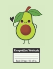 Composition Notebook: LOVE AVOCADO: Cute Avocado Notebook For Students / Ultimate Avocado Gift Lovers / College RUled Paper (8'5X11) By Wild Journals Cover Image