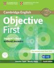 Objective First Student's Book Without Answers [With CDROM] Cover Image
