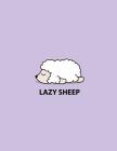 Lazy sheep: Lazy sheep on purple cover and Dot Graph Line Sketch pages, Extra large (8.5 x 11) inches, 110 pages, White paper, Ske By Magic Lover Cover Image