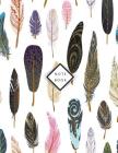 Notebook: Feather on white cover and Dot Graph Line Sketch pages, Extra large (8.5 x 11) inches, 110 pages, White paper, Sketch, By Magic Lover Cover Image