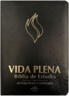 RVR 1960 Vida Plena Biblia de Estudio - símil piel negro con índice / Fire Bible  Black Bonded Leather with Index Cover Image