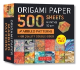 Origami Paper 500 Sheets Marbled Patterns 4 (10 CM) By Tuttle Studio (Editor) Cover Image