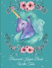 Password Keeper Book With Tabs: Cute Unicorn, The Personal Internet Address & Password Log Book with Tabs Alphabetized, Large Print Password Book 8.5