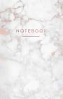 Notebook: Trendy White Marble and Rose Gold 5.5 X 8.5 - A5 Size By Paperlush Press Cover Image