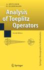 Analysis of Toeplitz Operators (Springer Monographs in Mathematics) By Albrecht Böttcher, Alexei Yurjevich Karlovich (Other), Bernd Silbermann Cover Image