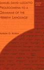 Samuel David Luzzatto, Prolegomena to a Grammar of the Hebrew Language By Aaron Rubin, Samuel David Luzzatto Cover Image