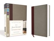 NIV, Journal the Word Reference Bible, Cloth Over Board, Burgundy/Gray, Red Letter Edition: Let Scripture Explain Scripture. Reflect on What You Learn Cover Image