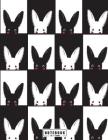 Notebook: Bunny on black and white cover and Dot Graph Line Sketch pages, Extra large (8.5 x 11) inches, 110 pages, White paper, By A. Madoo Cover Image