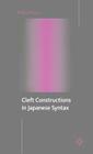Cleft Constructions in Japanese Syntax By M. Kizu Cover Image