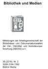 Bibliothek Und Medien 36 (2016) Nr. 2-2 By Mitteilungen Der Abdos E V (Editor) Cover Image