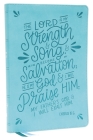 Nkjv, Thinline Bible, Verse Art Cover Collection, Leathersoft, Teal, Red Letter, Thumb Indexed, Comfort Print: Holy Bible, New King James Version Cover Image