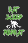 Eat Sleep Repeat: Notizbuch, Notizheft, Notizblock - Geschenk-Idee für Skater & Skateboard Fans - Karo - A5 - 120 Seiten Cover Image