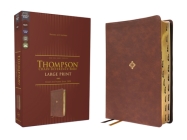 Nkjv, Thompson Chain-Reference Bible, Large Print, Leathersoft, Brown, Red Letter, Thumb Indexed, Comfort Print By Frank Charles Thompson (Editor), Zondervan Cover Image