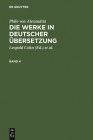 Philo von Alexandria: Die Werke in deutscher Übersetzung. Band 4 By Leopold Cohn (Editor), Philo Von Alexandria Cover Image